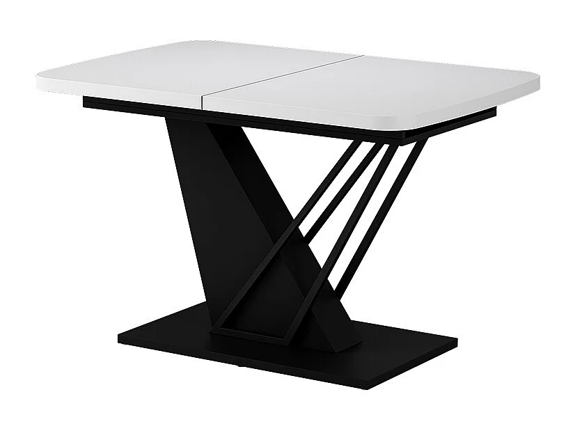 Eettafel wit/zwart 120x80x77.4 fenaro