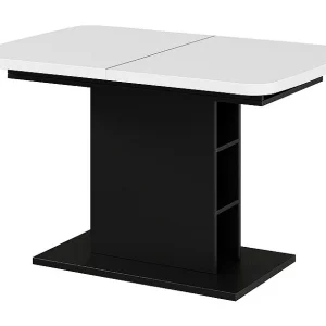 Eettafel wit/zwart 120x80x77.3 fenaro Eettafel wit/zwart 120x80x77.3 fenaro