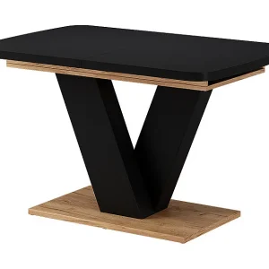 Eettafel zwart/eiken 120x80x77.4 fenaro Eettafel zwart/eiken 120x80x77.4 fenaro