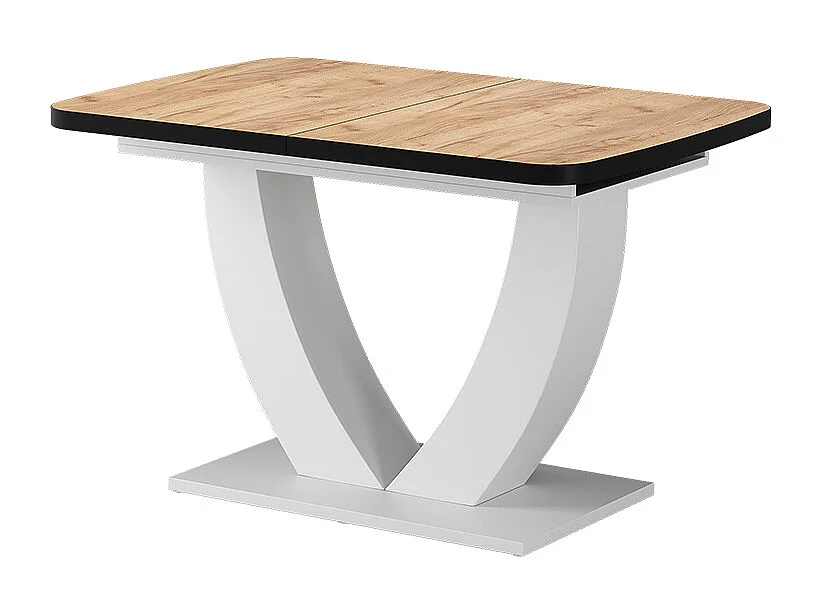 Eettafel eik goud/wit 120x80x77.4 fenaro