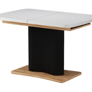 Eettafel eik wit/goud 120x80x77.4 fenaro