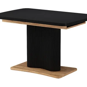 Eettafel zwart/eiken 120x80x77.4 fenaro Eettafel zwart/eiken 120x80x77.4 fenaro