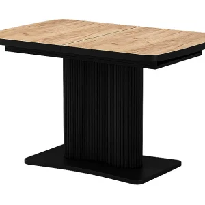 Eettafel goldkraft eik/zwart 120x80x77.4 fenaro