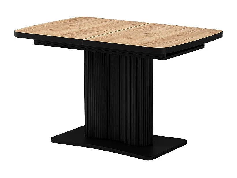 Eettafel goldkraft eik/zwart 120x80x77.4 fenaro