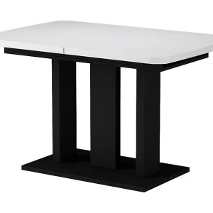 Eettafel wit/zwart 120x80x77.3 fenaro Eettafel wit/zwart 120x80x77.3 fenaro