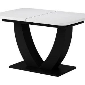 Eettafel wit/zwart 120x80x77.4 fenaro Eettafel wit/zwart 120x80x77.4 fenaro