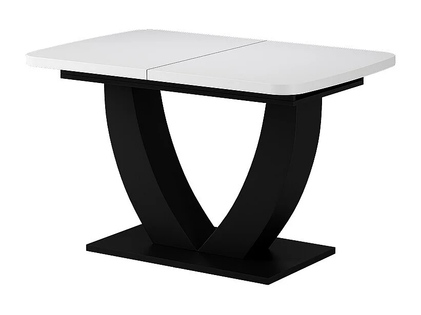 Eettafel wit/zwart 120x80x77.4 fenaro