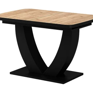 Eettafel goldkraft eik/zwart 120x80x77.4 fenaro