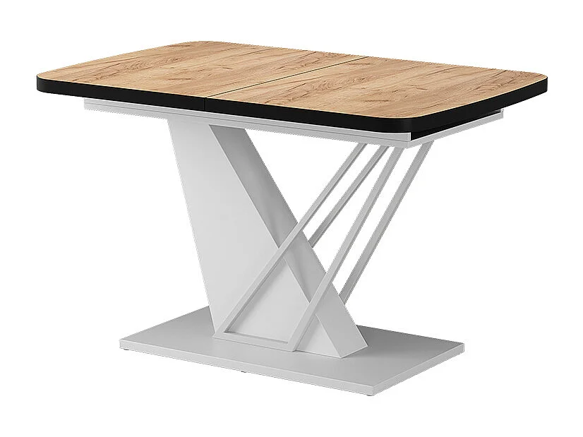 Eettafel eik goud/wit 120x80x77.4 fenaro
