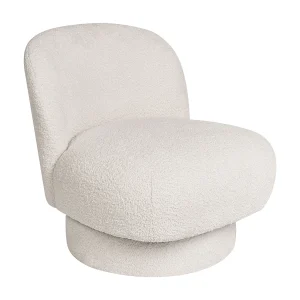 Draaifauteuil AYLO Draaibaar Bouclé Gebroken wit Draaifauteuil AYLO Draaibaar Bouclé Gebroken wit