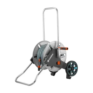 GARDENA CleverRoll M metalen haspel op wielen met 25 m slang Ø15 mm, telescopische handgreep en druppelstop aansluiting GARDENA CleverRoll M metalen haspel op wielen met 25 m slang Ø15 mm, telescopische handgreep en druppelstop aansluiting