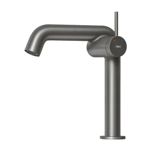EMKE design wastafelkraan mengkraan messing keramisch binnenwerk antraciet H.22,2 cm