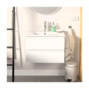 Enkele wastafelset 60cm met keramische bovenkant en chromen kraan SORRENTO Enkele wastafelset 60cm met keramische bovenkant en chromen kraan SORRENTO