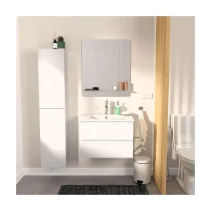 Enkele spoelbakset 60 cm + kraan + spiegel + SORRENTO kolom Enkele spoelbakset 60 cm + kraan + spiegel + SORRENTO kolom