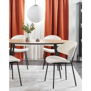Set van 2 eetkamerstoelen KIANA Crème Set van 2 eetkamerstoelen KIANA Crème
