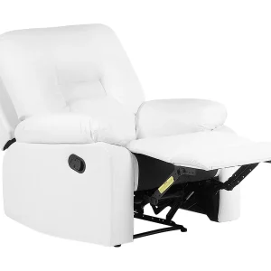 Fauteuil kunstleer wit BERGEN Fauteuil kunstleer wit BERGEN