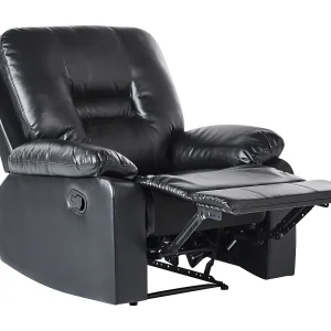 Fauteuil kunstleer zwart BERGEN Fauteuil kunstleer zwart BERGEN