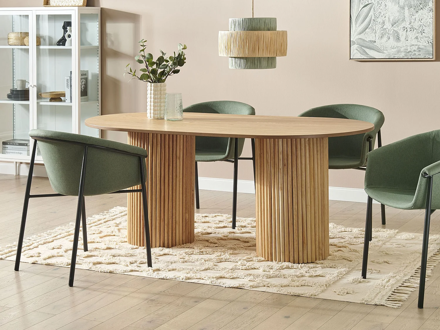 Eettafel SHERIDAN Natuurlijk essenhout 180 cm 100 cm