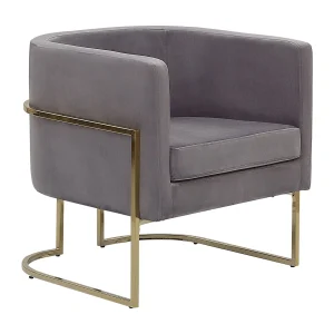 Fauteuil fluweel donkergrijs SIRKKA