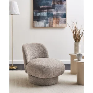 Draaifauteuil AYLO Bouclé Taupe Draaifauteuil AYLO Bouclé Taupe
