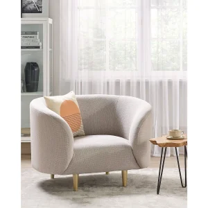 Fauteuil stof beige/goud LOEN Fauteuil stof beige/goud LOEN