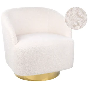 Fauteuil bouclé wit LAVIK