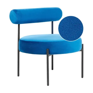 Fauteuil fluweel donkerblauw ALPHA