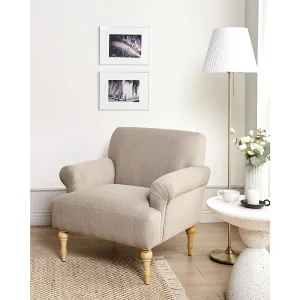 Fauteuil FREDROS Stof Taupe Fauteuil FREDROS Stof Taupe