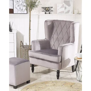 Fauteuil SANDSET Fluweel Grijs Fauteuil SANDSET Fluweel Grijs