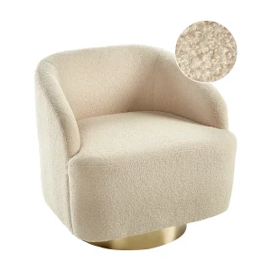 Fauteuil LAVIK Bouclé Beige Fauteuil LAVIK Bouclé Beige