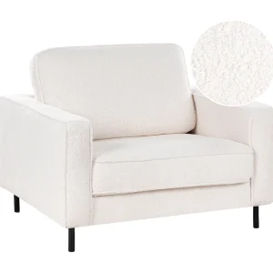 Fauteuil SAVALEN Bouclé Wit Fauteuil SAVALEN Bouclé Wit