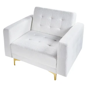 Fauteuil ABERDEEN Bouclé Gebroken wit