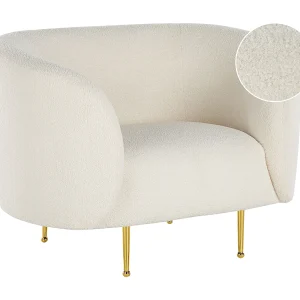 Fauteuil bouclé wit LOEN