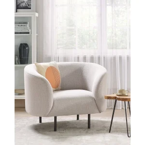 Fauteuil stof beige/zwart LOEN Fauteuil stof beige/zwart LOEN