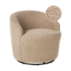 Fauteuil DAVIK Bouclé Taupe Fauteuil DAVIK Bouclé Taupe