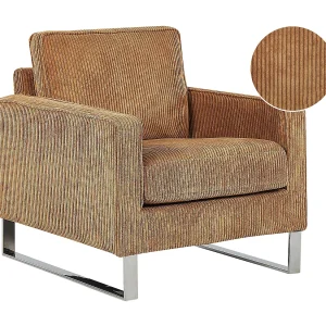 Fauteuil corduroy lichtbruin VIND