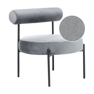 Fauteuil fluweel grijs ALPHA Fauteuil fluweel grijs ALPHA