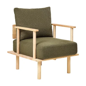 Fauteuil ASKER Bouclé Donkergroen Fauteuil ASKER Bouclé Donkergroen