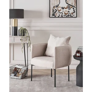 Fauteuil MALMOS Stof Lichtbeige Fauteuil MALMOS Stof Lichtbeige