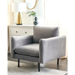 Fauteuil VINTERBRO Fluweel Grijs Fauteuil VINTERBRO Fluweel Grijs