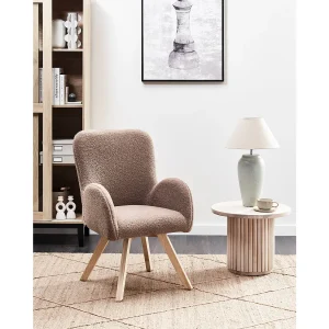 Fauteuil BJARN Bouclé Bruin Fauteuil BJARN Bouclé Bruin