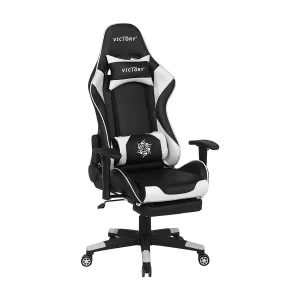 Gamestoel kunstleer zwart/wit VICTORY Gamestoel kunstleer zwart/wit VICTORY