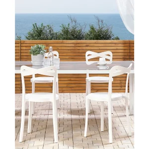 Set van 4 tuinstoelen CAMOGLI Synthetisch materiaal Wit