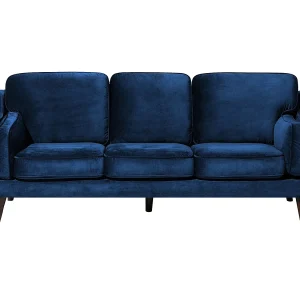 Driezitsbank fluweel donkerblauw LOKKA Driezitsbank fluweel donkerblauw LOKKA
