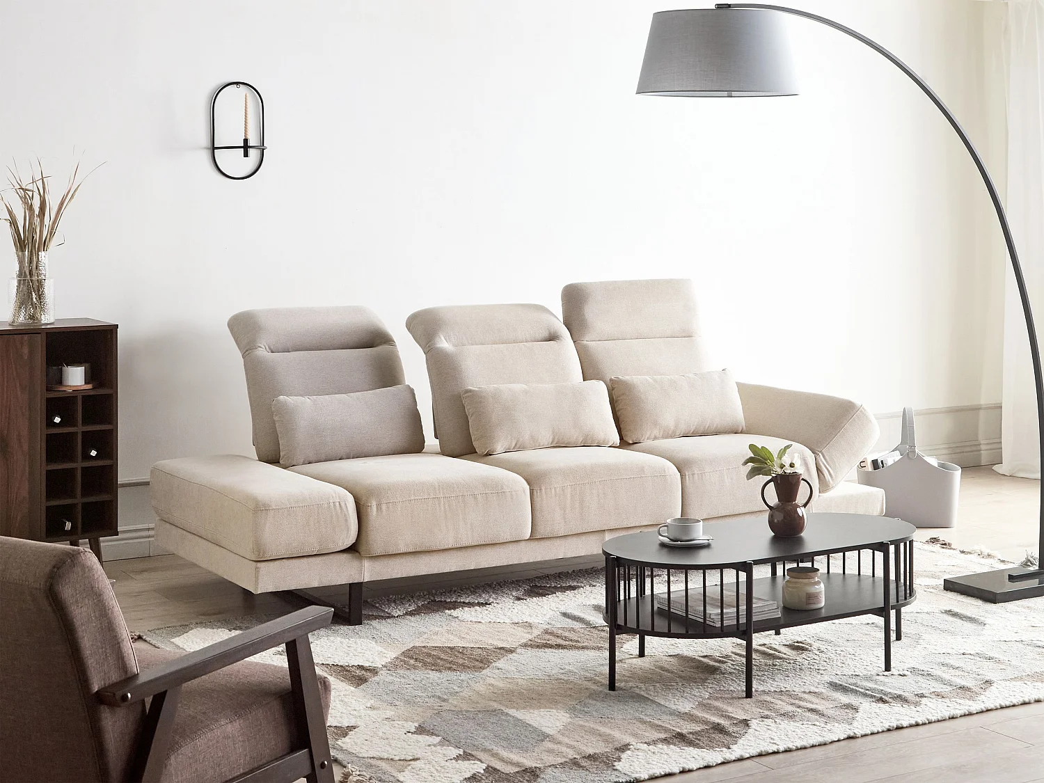 IKAST Stof Beige 3-zitter