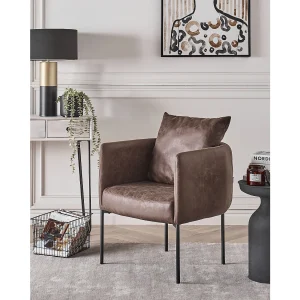 Fauteuil MALMOS Kunstleer Donkerbruin Fauteuil MALMOS Kunstleer Donkerbruin