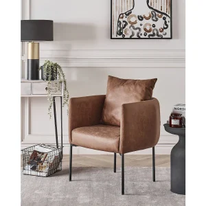 Fauteuil MALMOS Kunstleer Bruin Fauteuil MALMOS Kunstleer Bruin