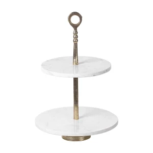 Etagère 2-laags goud/wit TARUM Etagère 2-laags goud/wit TARUM