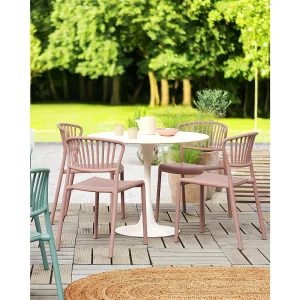 Set van 4 tuinstoelen GELA Pastelroze