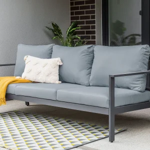 Tuin loungebank 3-zitter KIATO Metaal Donkergrijs